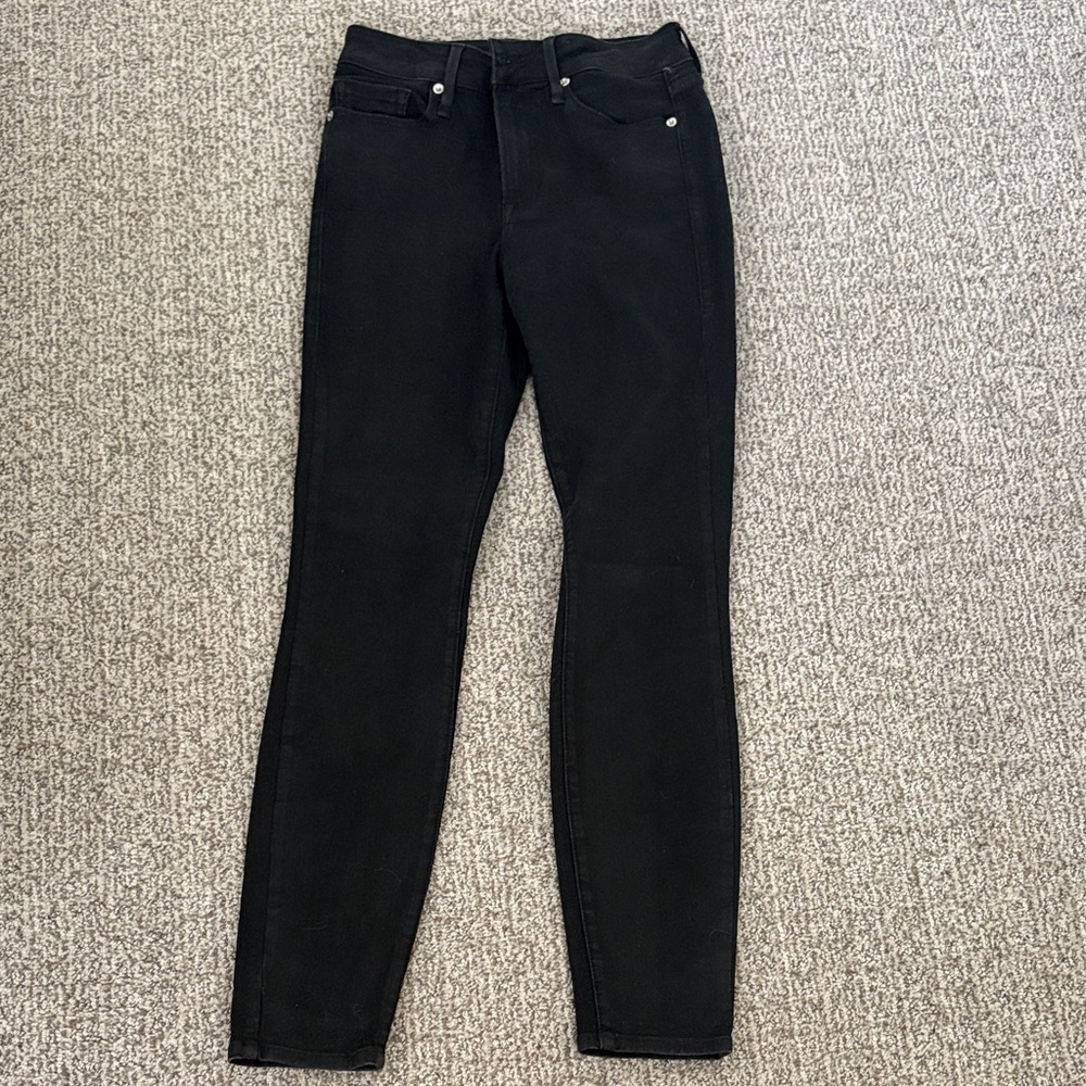 Good American Women's Black Skinny Jeans
